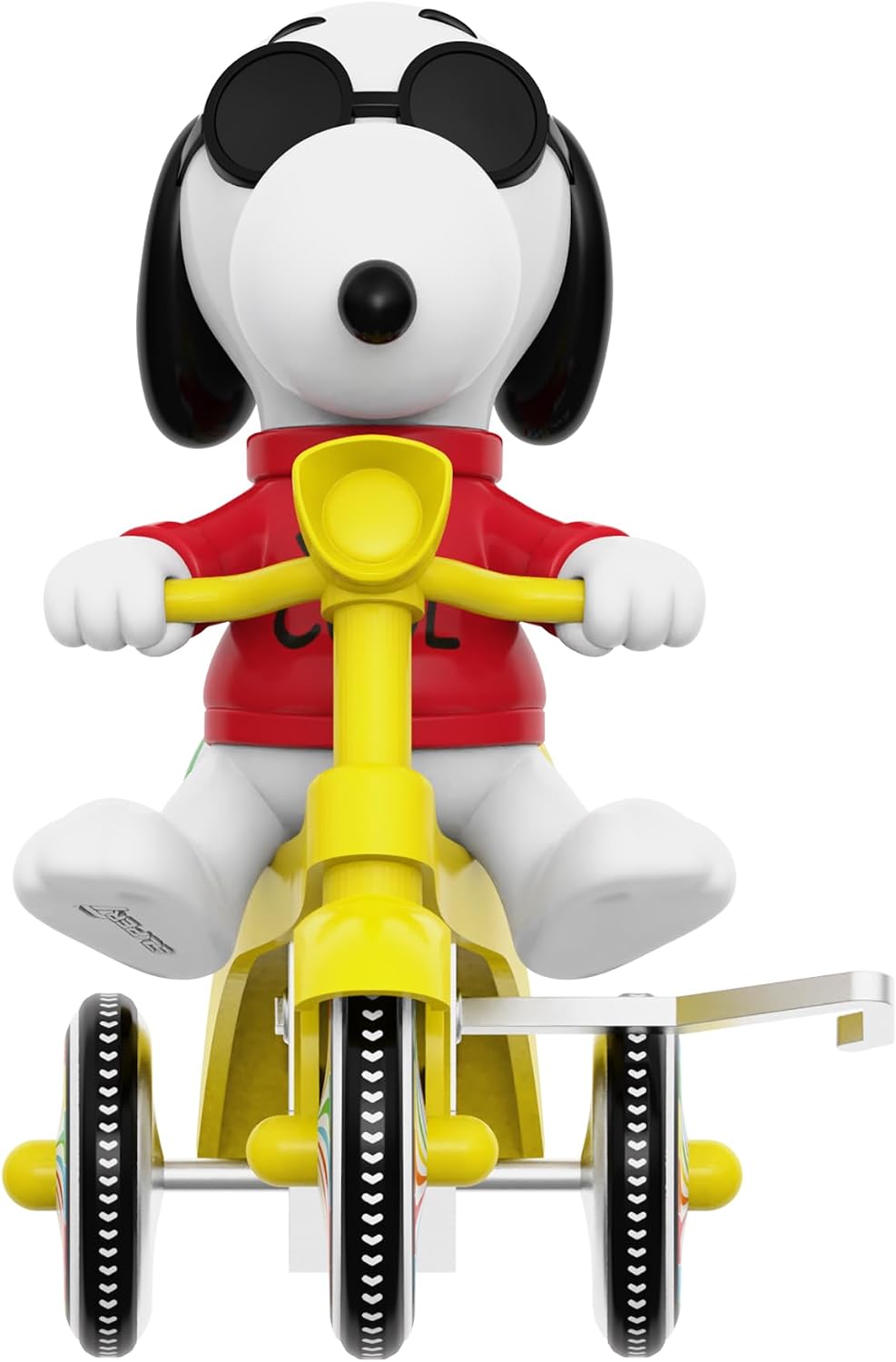 Super7 Super Cycles Peanuts Snoopy Joe Cool Red with Yellow Trike - 5" Peanuts Action Figure Classic Cartoon Collectibles and Retro Toys