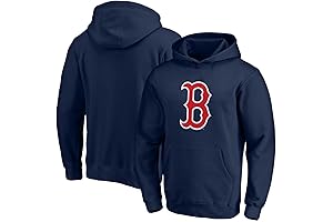 Officially Licensed MLB Ball Park Primary Logo Pullover Hoodie Sweatshirt for Boston Red Sox