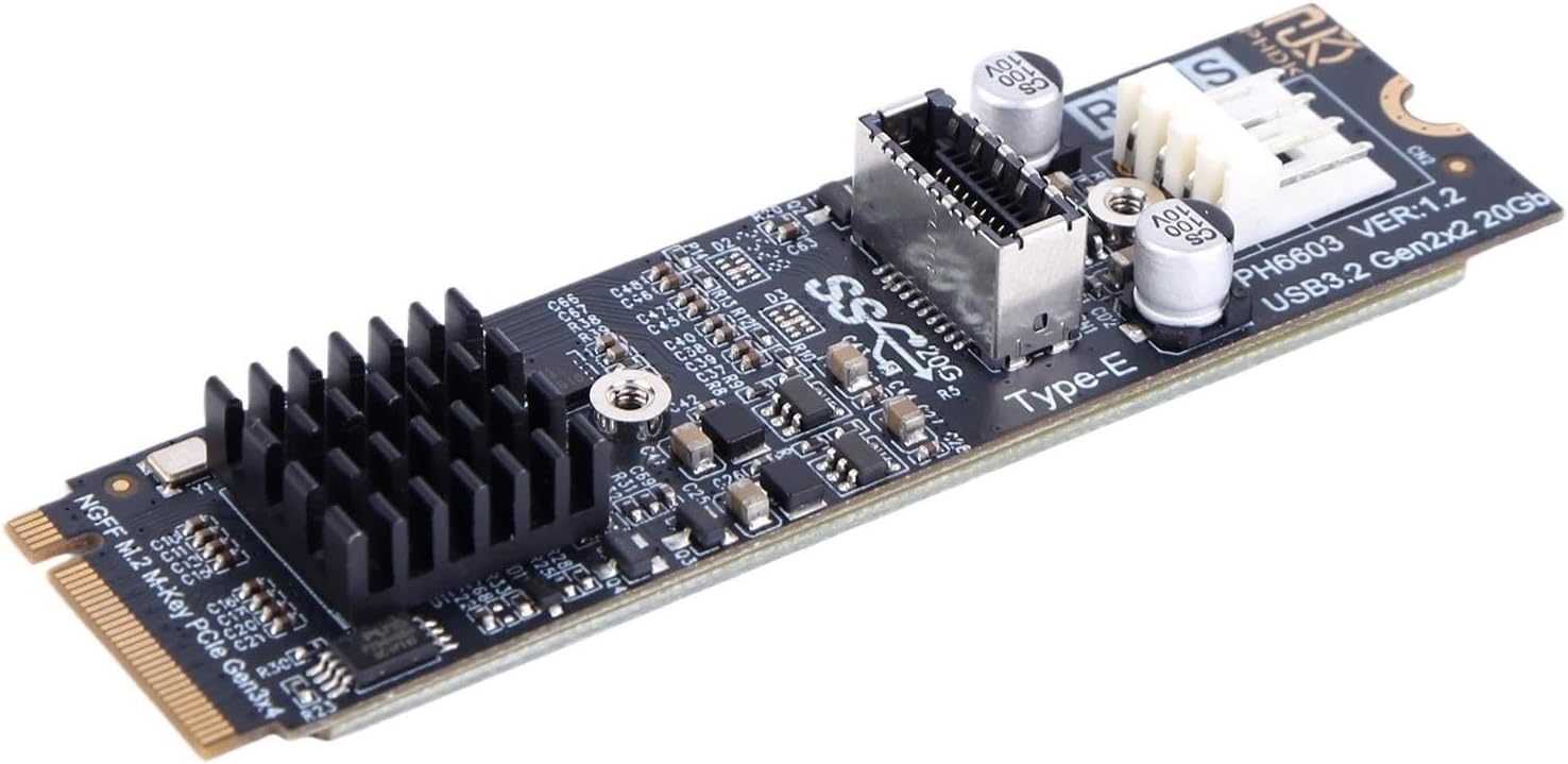 M.2 M‑Key PCIe to Type‑E Expansion Card