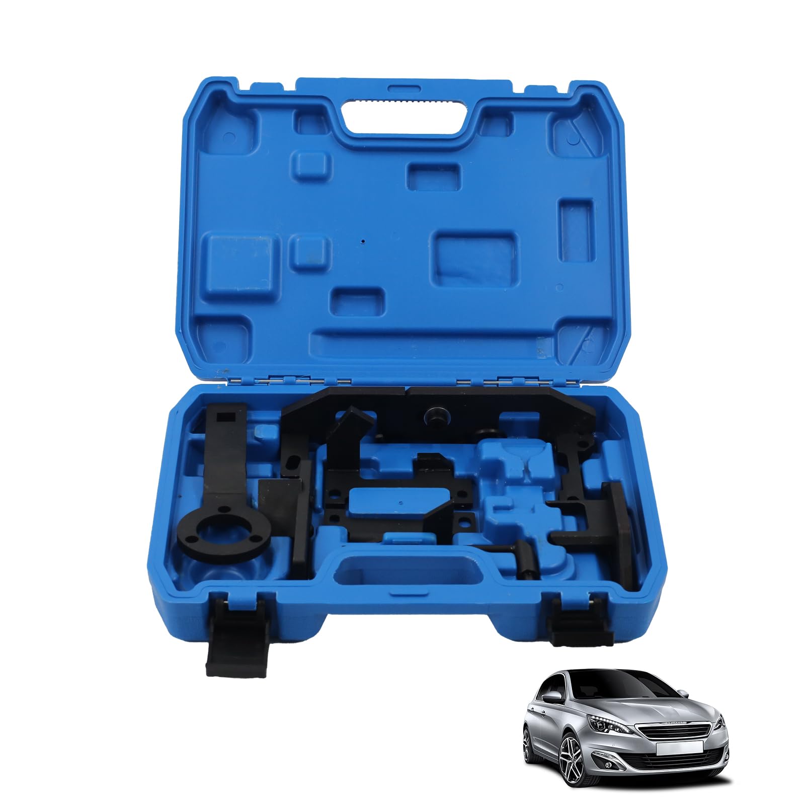 Set di attrezzi di regolazione del motore, cinghia dentata per motori a benzina 1.0 e 1.2 VTi, adatto per Citroën, Peugeot, Opel, Toyota, PSA EB0 (ZMZ), EB2 (HMZ), OEM 0109-2A 0109-2B