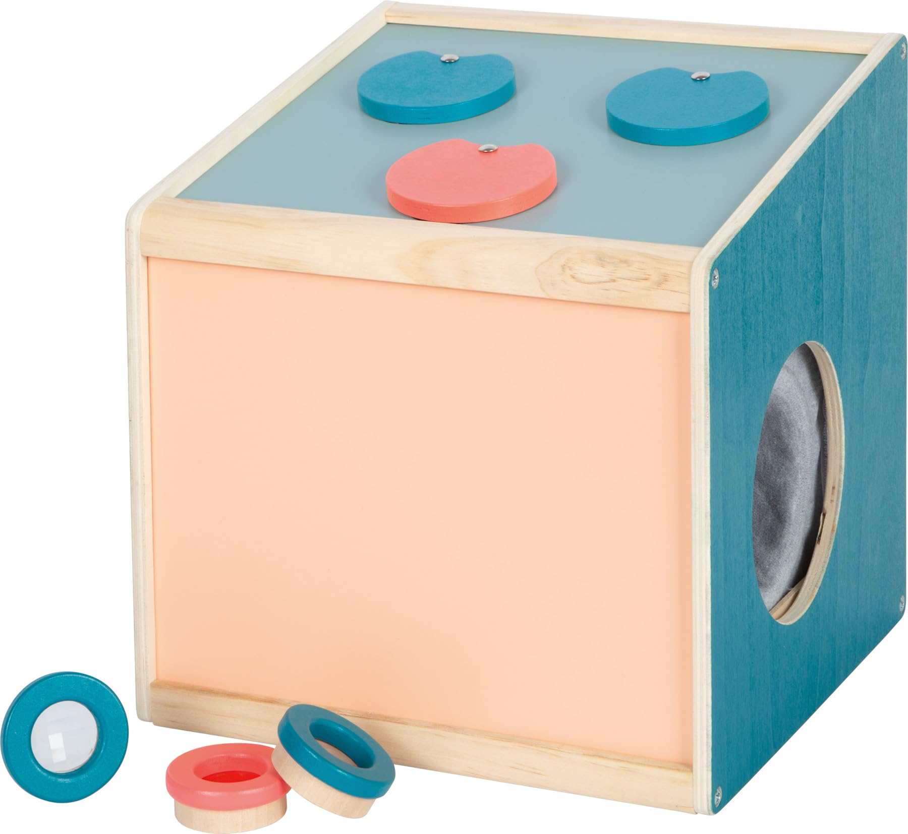 Boîte Tactile Sensory Small Foot Voir Écouter Sentir Toucher Bois 3 Ans