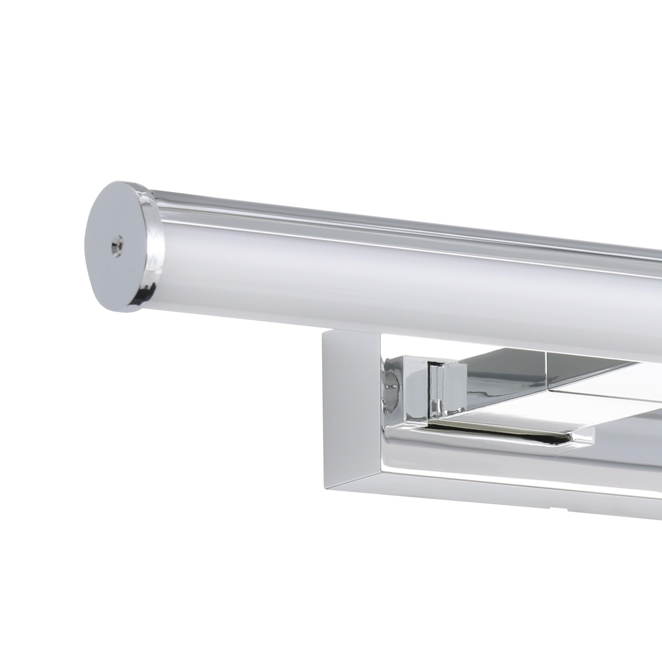 Eglo LED Applique Vadumi, lampada specchio, lampada da parete in | plastica, lampada bagno cromata e bianca, LED luce ambiente neutra, IP44, lunghezza 40 cm