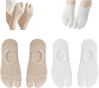 Flip Flop Tabi Socks Split 2 Toe No Show Low Cut Socks Cotton Big Toe Ankle Japanese Style Sock 2 Pairs