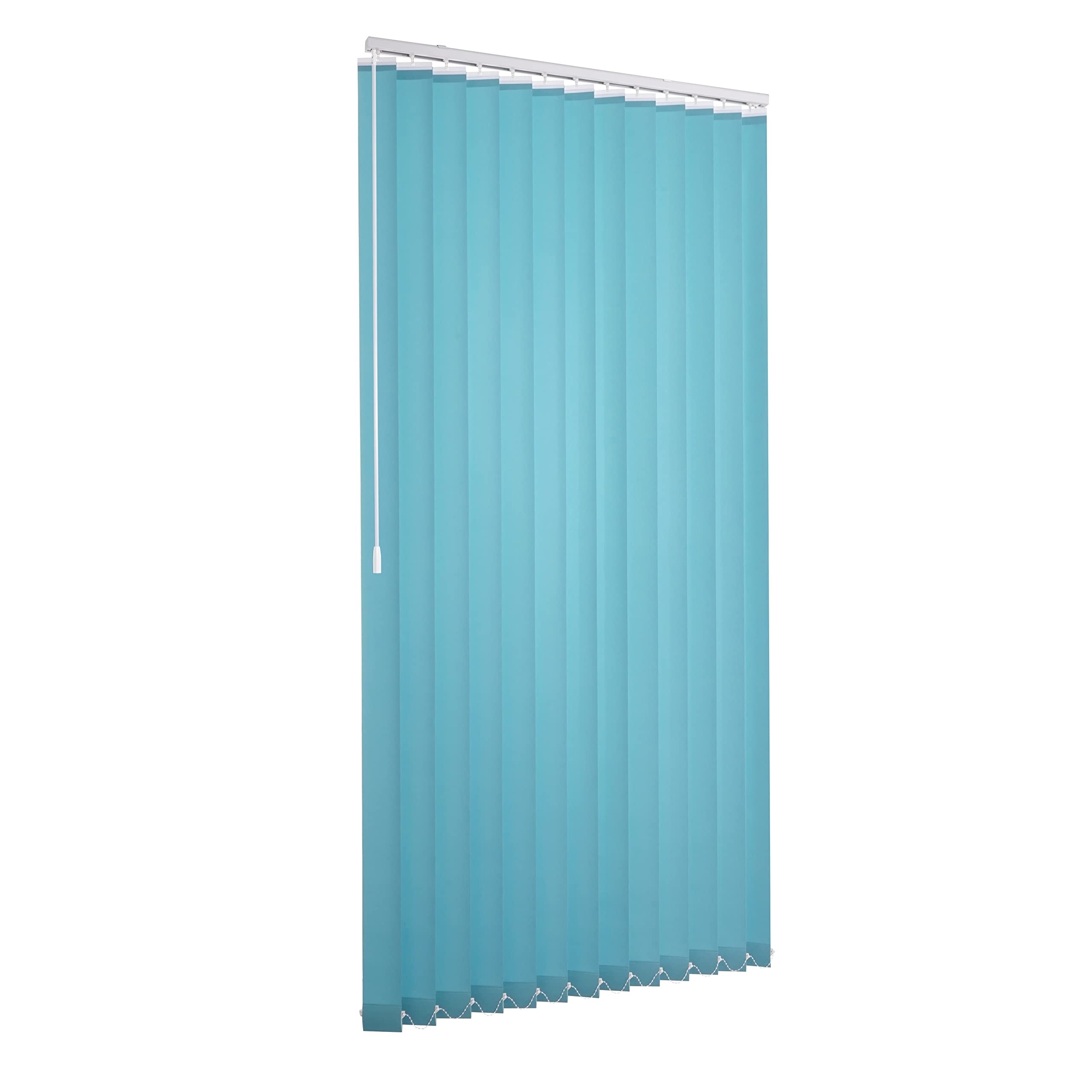 Lamellenvorhang Komplettset Ventanara Vertikaljalousie 89mm inkl. Montagematerial (türkis (tageslicht), B125 x H250 cm)
