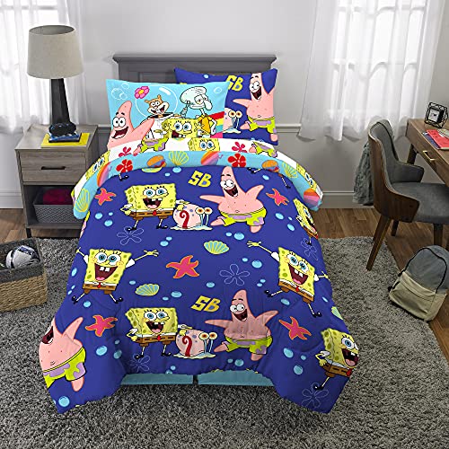 Franco Kids Bedding Super Soft Comforter and Sheet Set with Sham, 5 Piece Twin Size, Spongebob Squarepants by Franco - Image 4