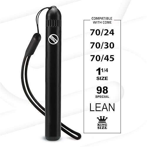 Miniatura 5 de Tubo de almacenamiento de metal para cigarrillos, rojo, se adapta a conos de tamaño King y 1-14, contiene olores, impermeable, minimalista y