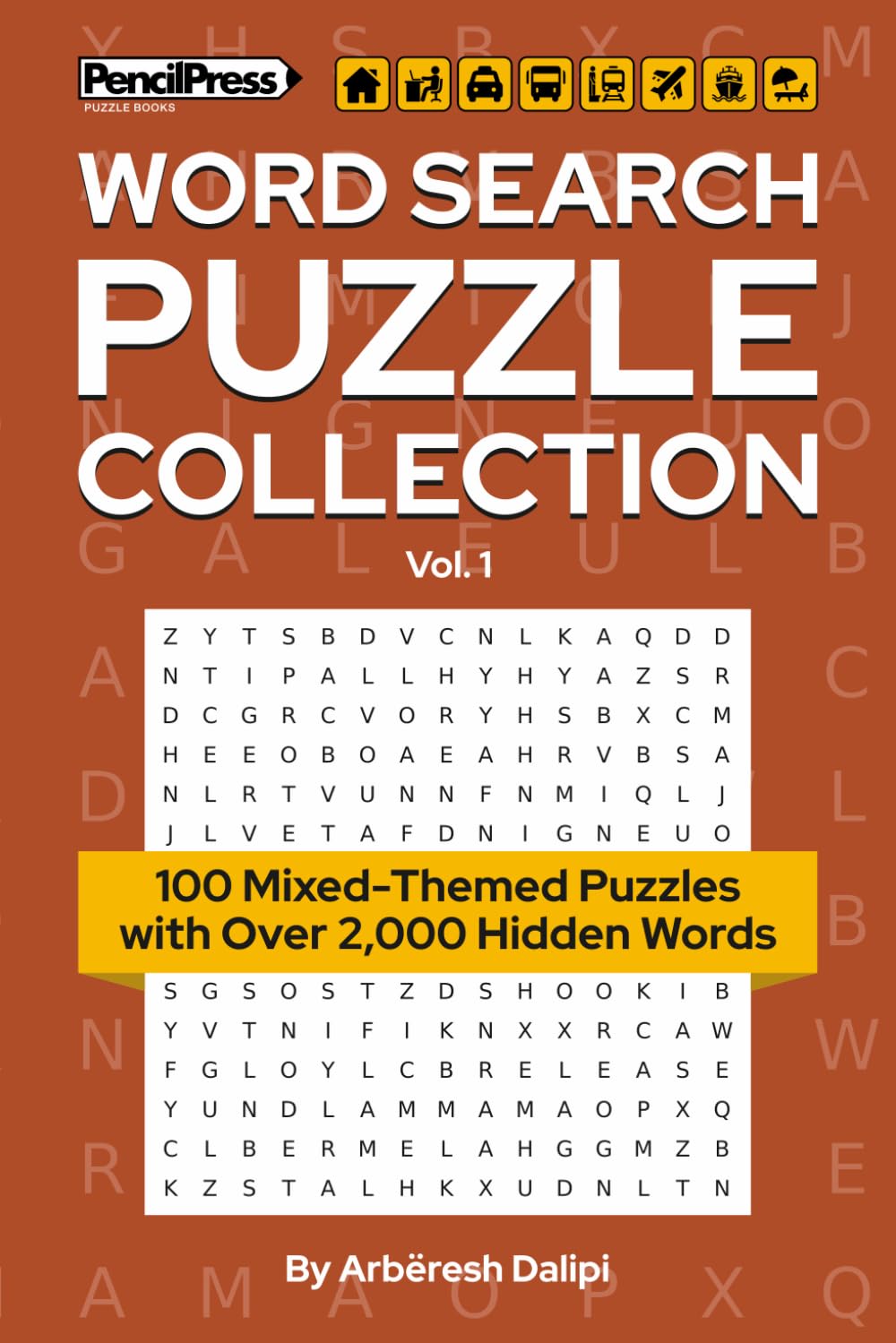 Word Search Puzzle Collection: 100 Mixed-Themed Puzzles with Over 2,000 Hidden Words