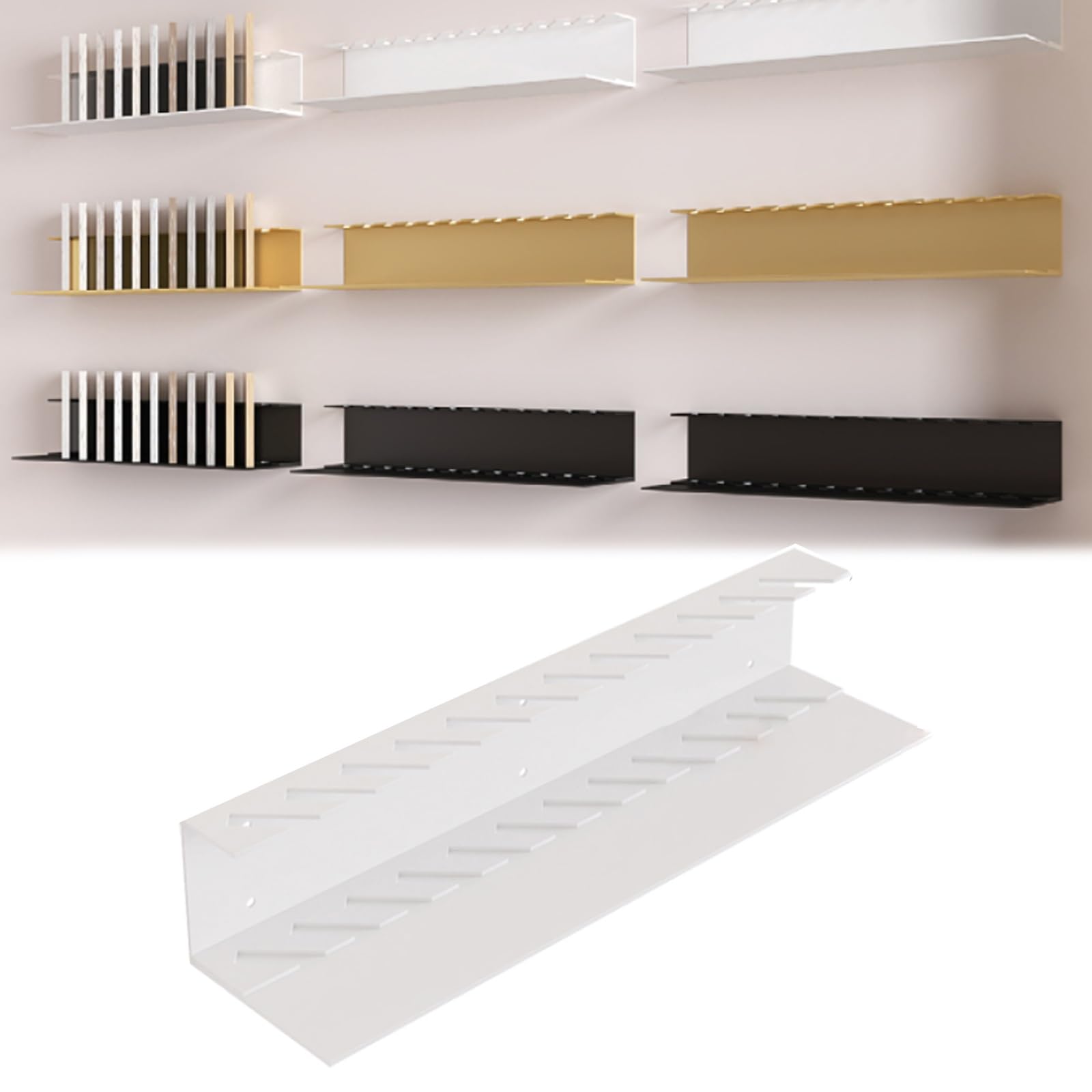 Amazon.com: 12 Tiers Tile Display Rack Wall-Mounted, Oblique Insertion ...