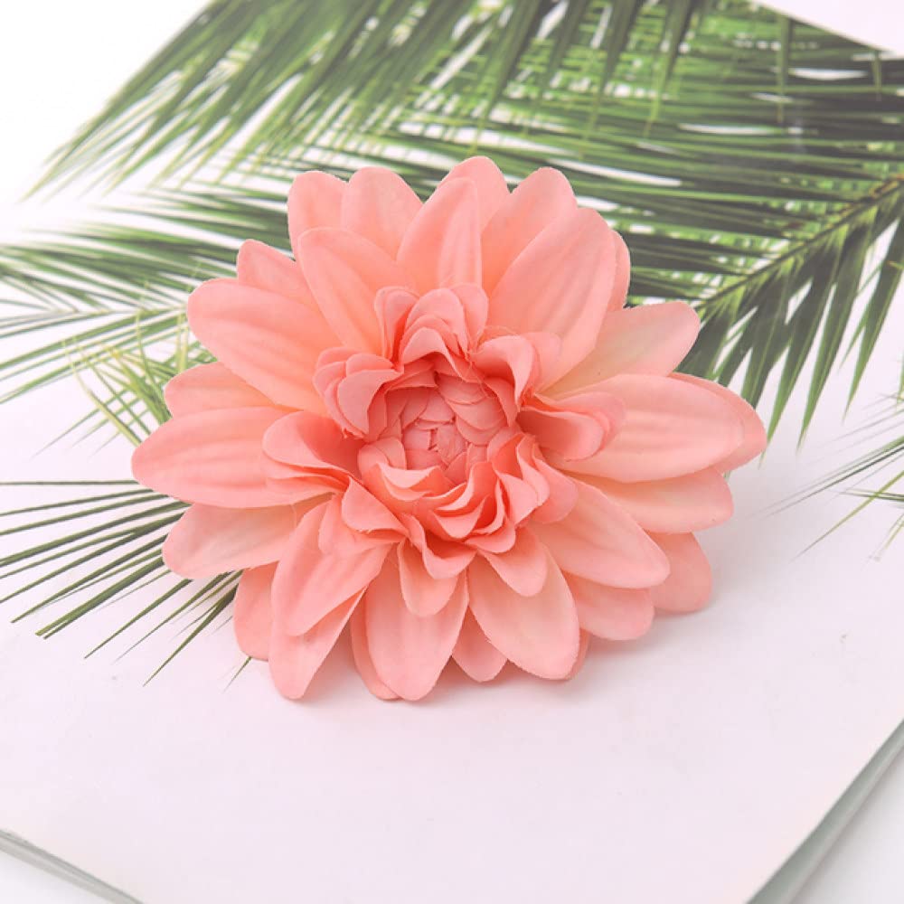 NevStp 20pcs Dahlia Teste di fiori di seta artificiale per la decorazione di nozze Rose Corona fai da te Scrapbooking Craft Fiore finto, Gouache