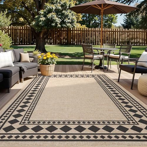 GarveeHome Washable Jute Rug 9x12 for Indoor/Outdoor