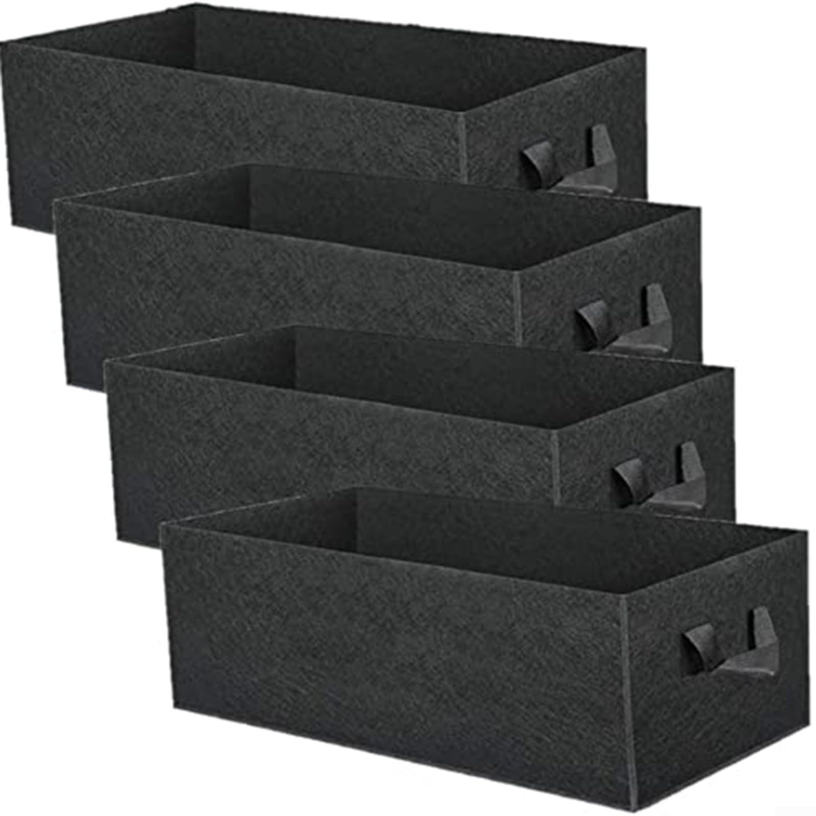 Snowchecking 4Pcs Plant Growing Bag, Grow Bags For Vegetables Breathable Rectangular Grow Bags Nonwoven Plant Containers With Handles For Flowers Vegetables(40 * 30 * 20)