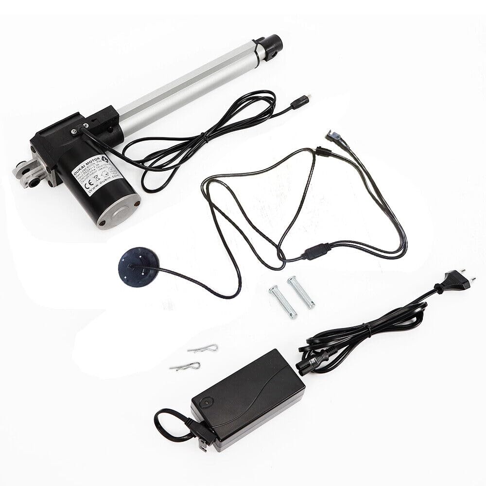 6000N 24V Linear Actuator Linearantrieb Elektrischer Linearmotor Hubmotor 230mm DC Kleine Elektrische Zylinder Motor 100-500mm Hub Max Multifunktions für Heavy Duty, Elektro