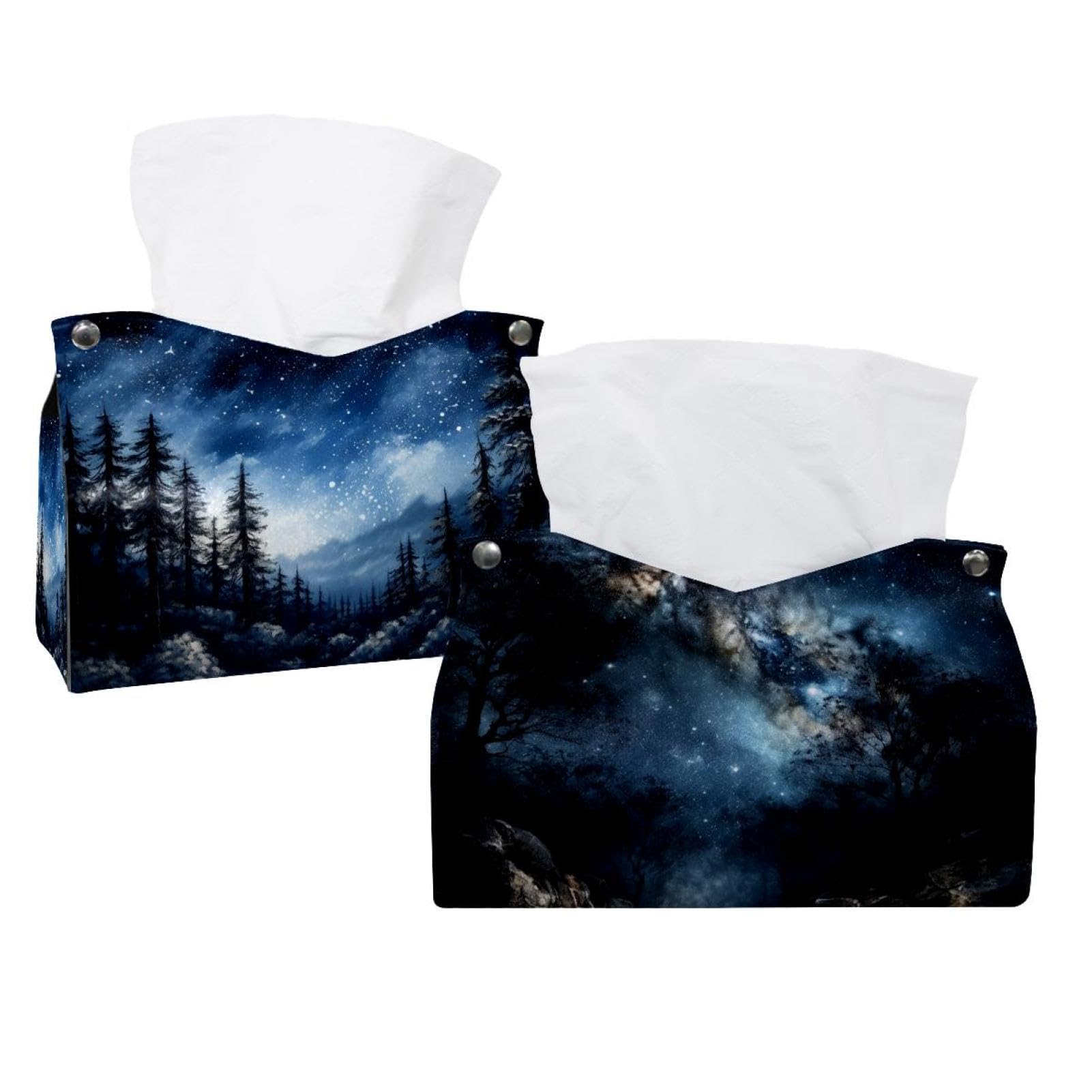 Support de boîte à mouchoirs moderne nébuleuse étoilée décoratif pour salle de bain
