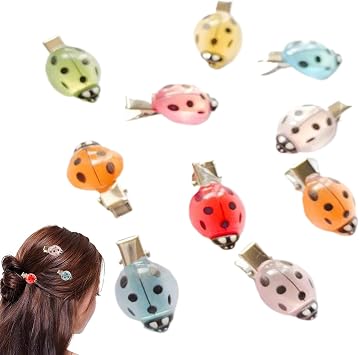 Ladybug Clips, Funny Ladybird Clamp - Luminous Styling Hair Clips for Teens Girls Women Clothes Backpack Decor Date Party School Outdoor