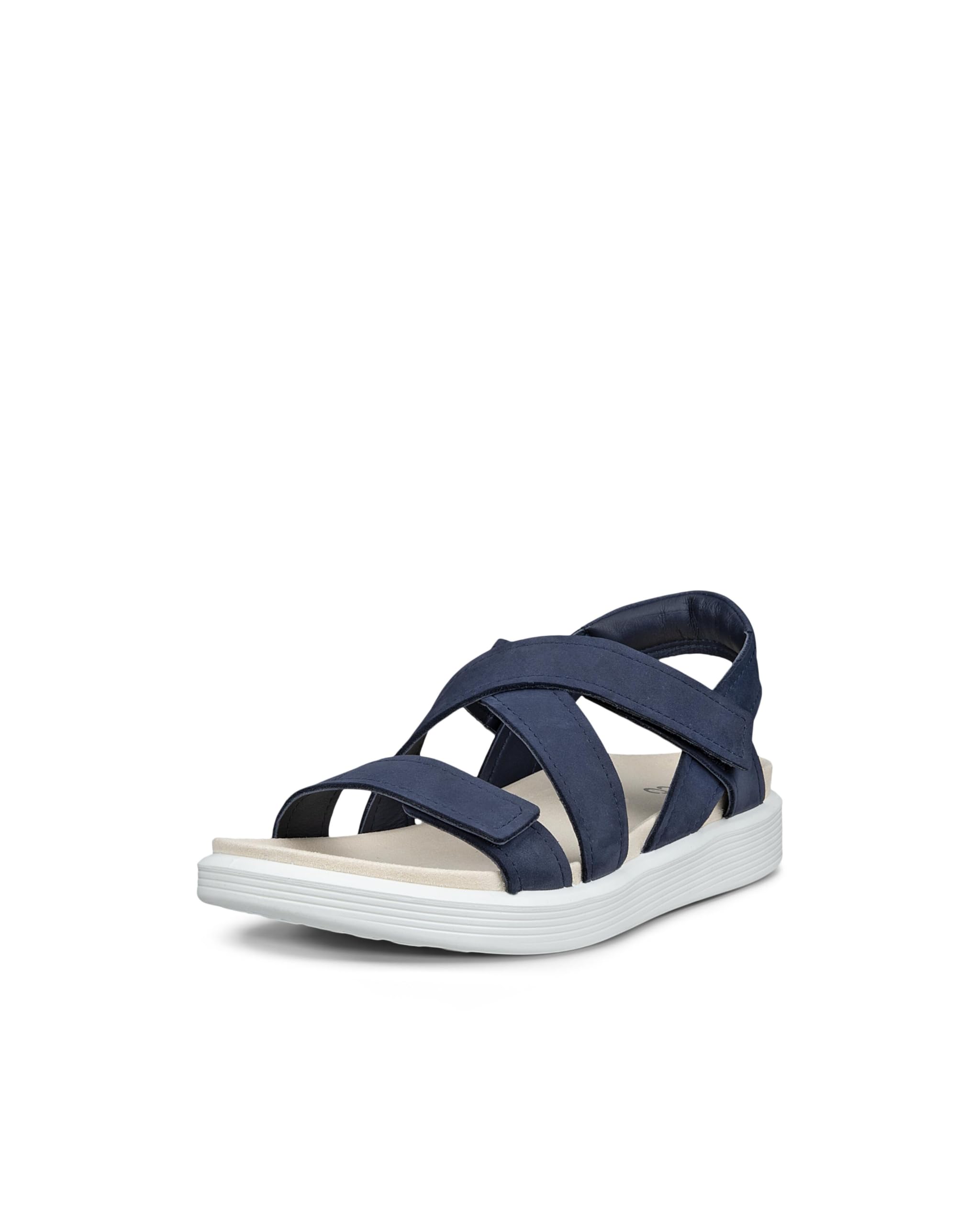 ECCO Women's SOFT SANDAL Cross Strap, Marine, 7.5