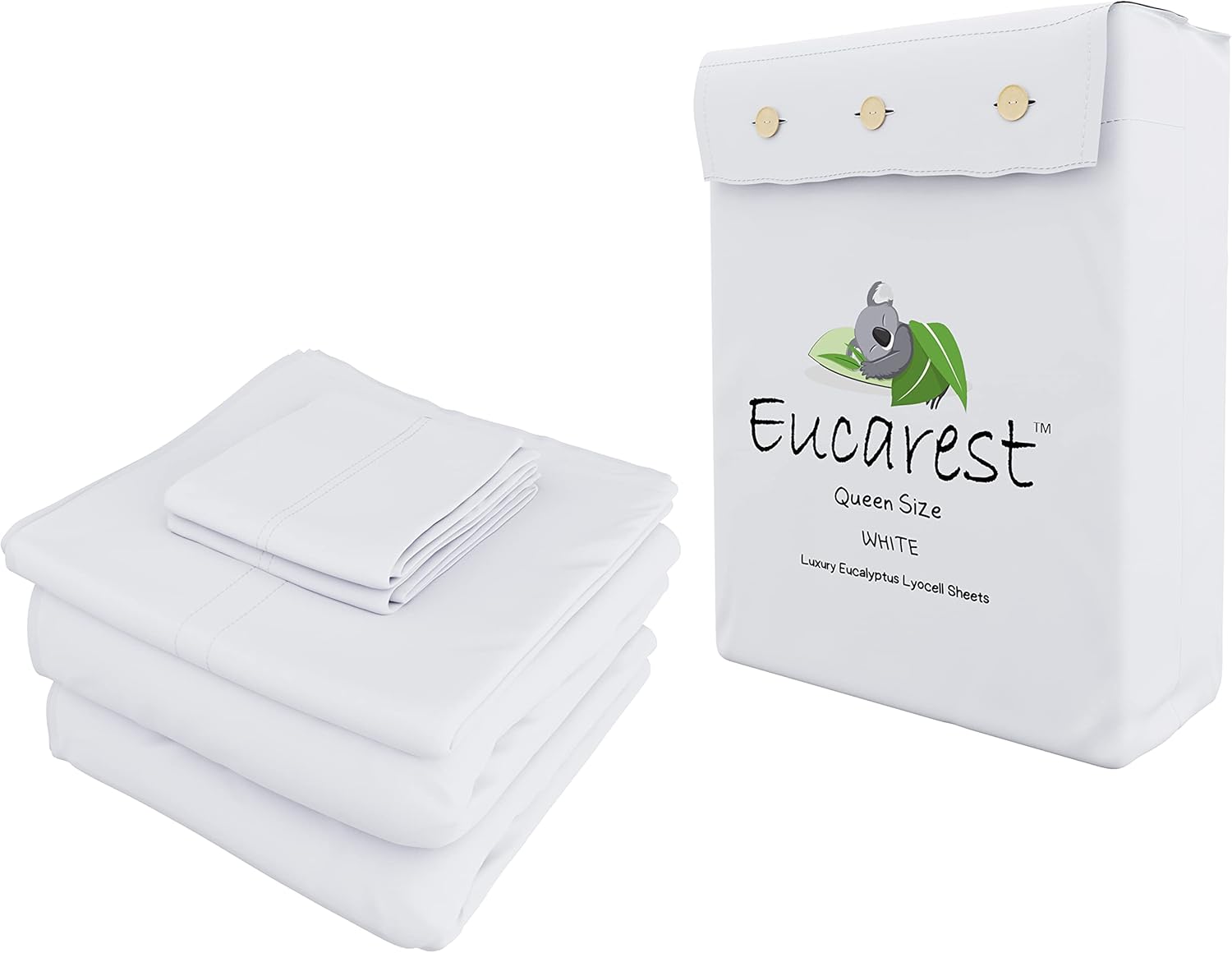 Eucalyptus Lyocell Bed Sheets, Hypoallergenic 100 Organic