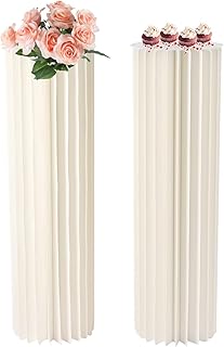 2pcs Wedding Vase Centerpieces for Tables, 39inch Tall Cylinder Centerpiece Stands, Wedding Party Stage Backdrop Decoration