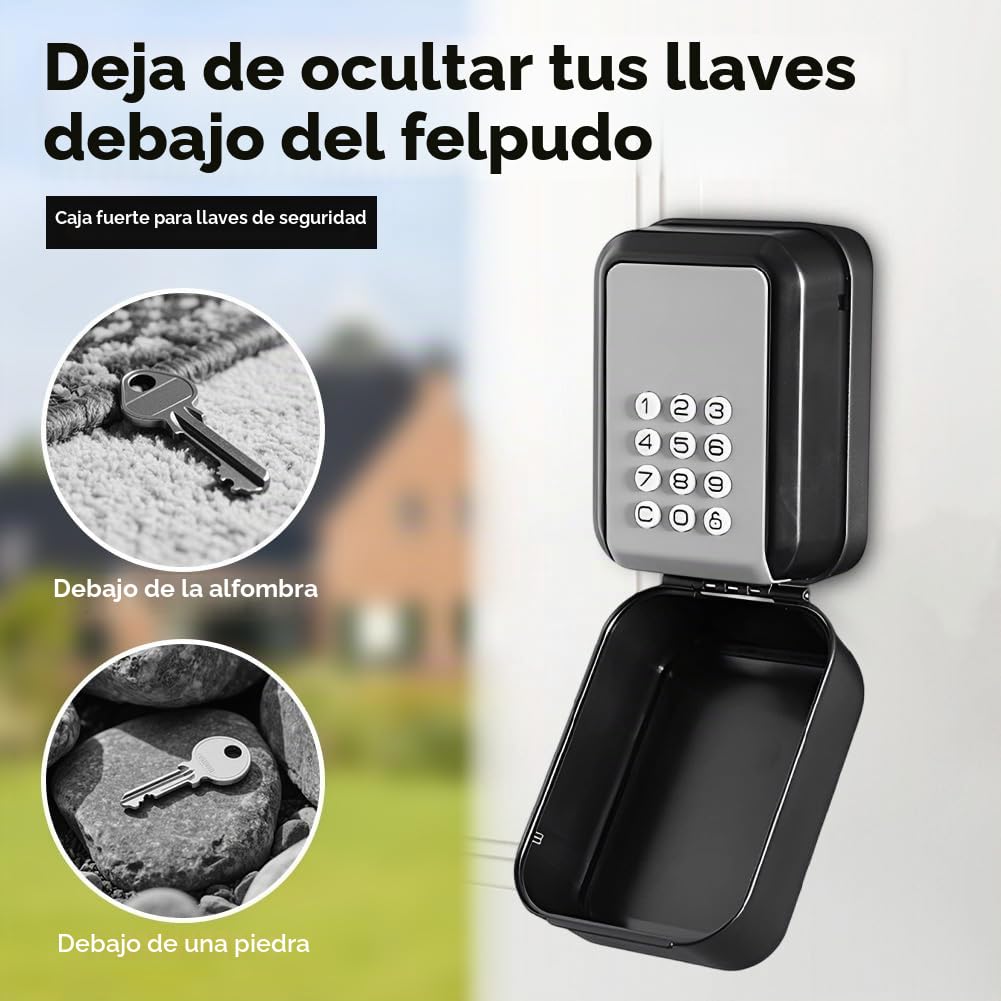 Smart Connected - Caja fuerte para llaves con Bluetooth, compatible con aplicación TTLock y código PIN, caja fuerte digital para llaves, caja fuerte para llaves, caja de seguridad inteligente, para