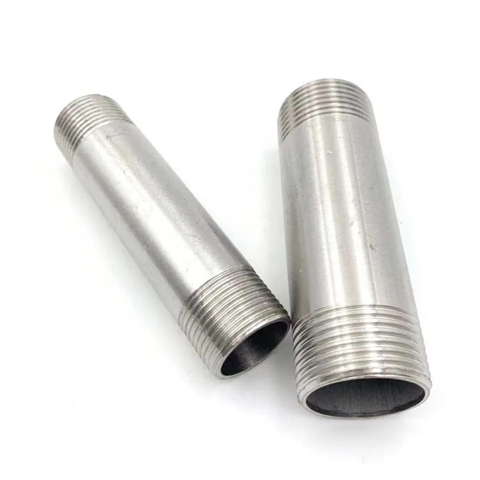 Conector tubular roscado macho 1-1/4" BSP en acero 304, adaptador largo de 200mm