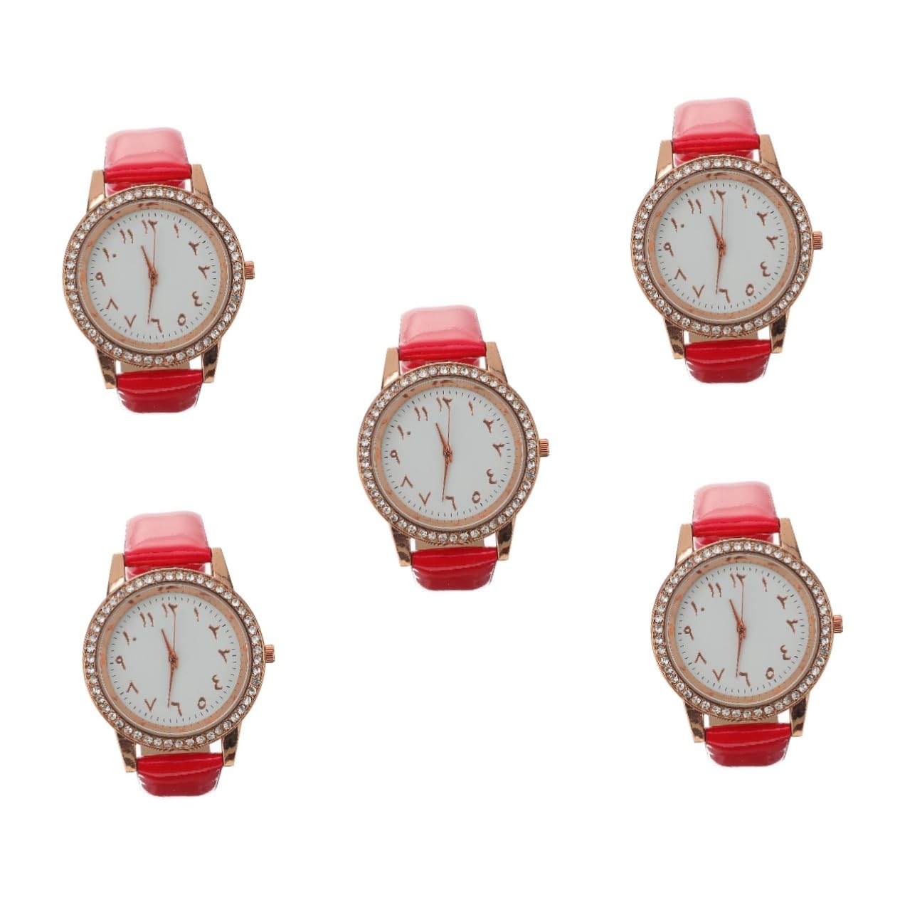 5 Pz guarda ladies watch women watch vegito regali per ragazze orologio da donna con diamanti orologio orologio bling da donna Specchio di ordinario rosso