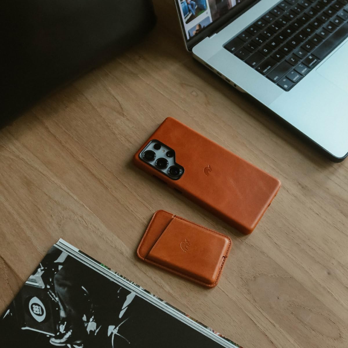 Bullstrap Premium Handcrafted Leather Case for Samsung S25 Ultra | No-Bulk Flawless Fit & MagSafe Compatible | Premium Full-Grain Samsung S25 Ultra Leather Case w/Beautiful & Unique Patina | Sienna