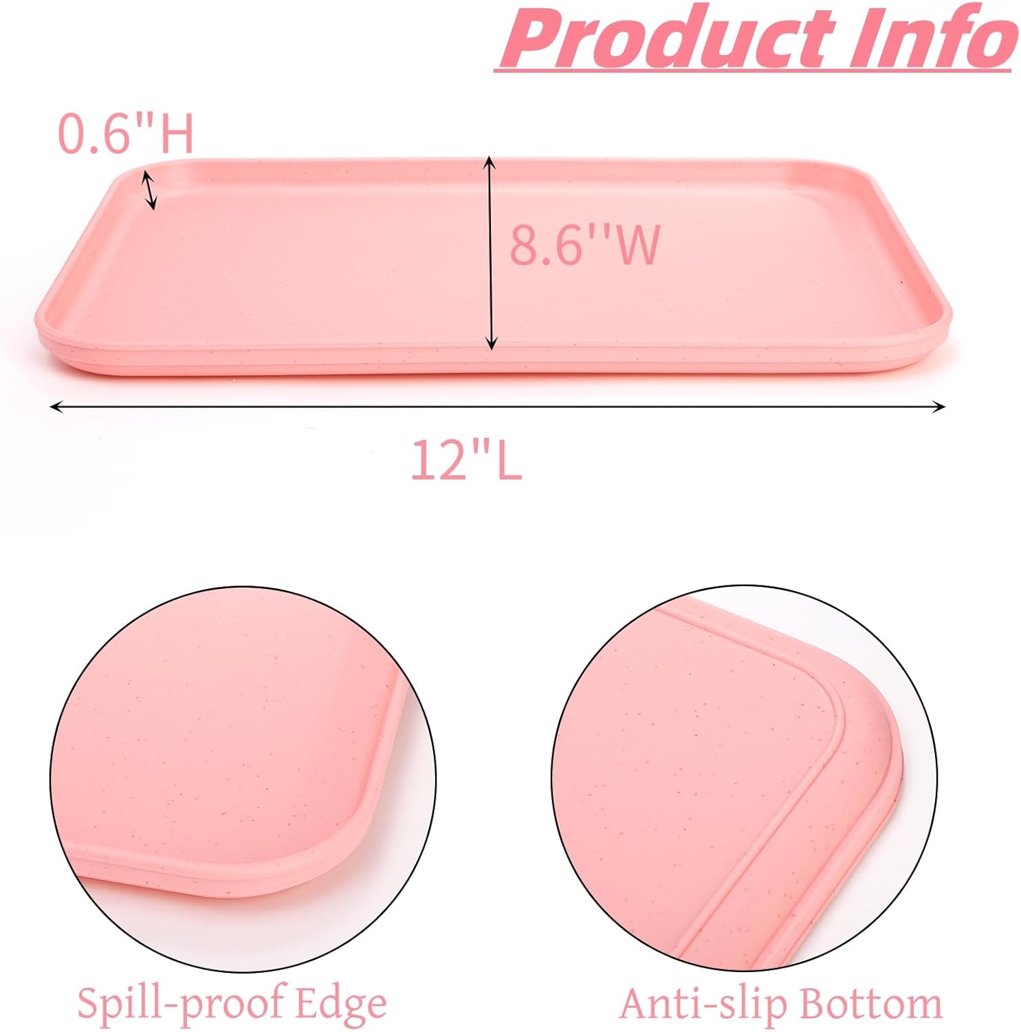 Lyellfe 10 Pack Plastic Art Trays, Stackable Activity Crafts Organizer Tray, 12 x 8.6 Inch Fast Food Cafeteria Serving Platter for DIY Projects, Painting, Beads - Image 2