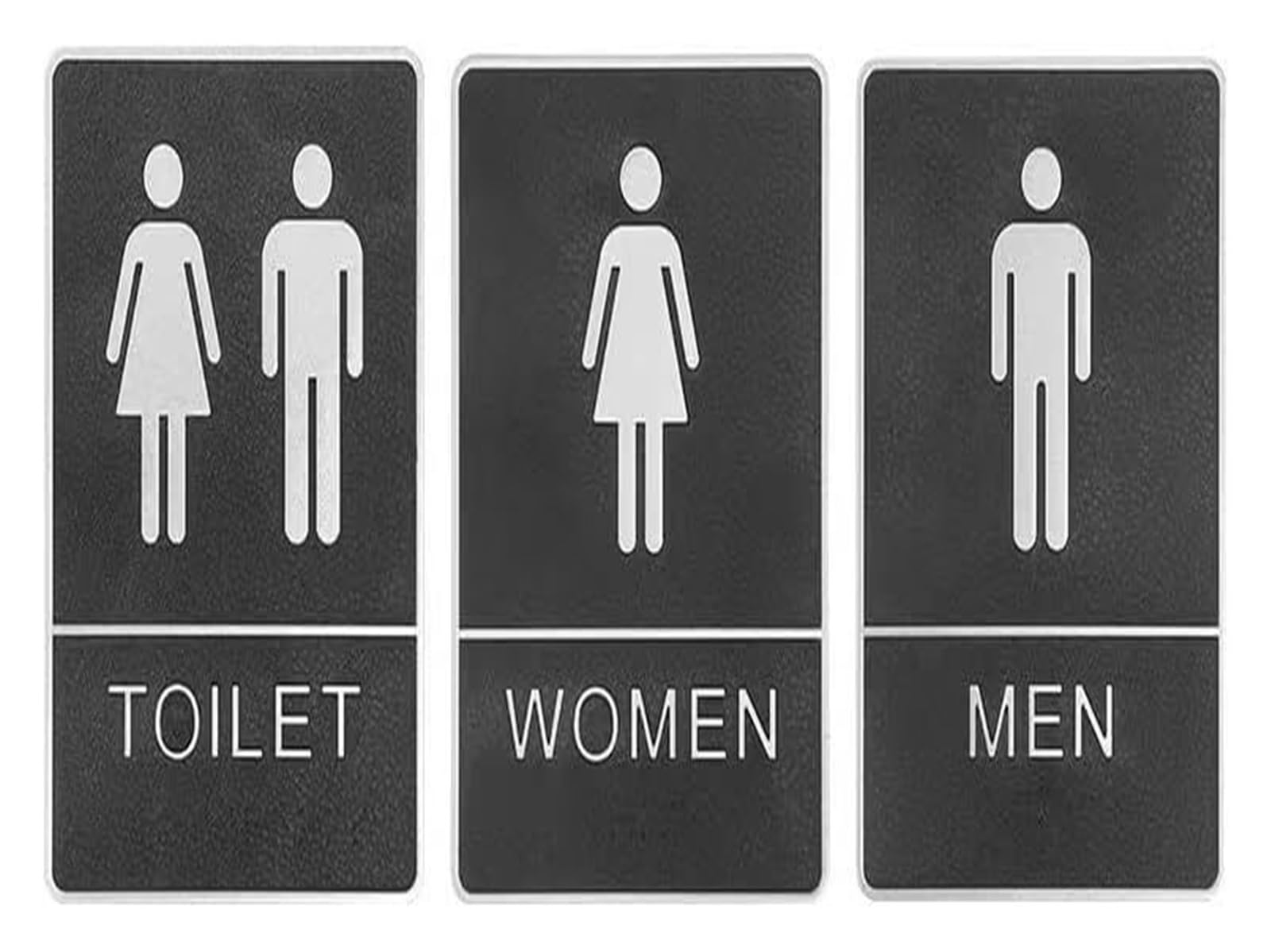 Wandschild for Badezimmer-/Toiletten-/WC-Tür, Toilettenschild, Unisex-WC-Badezimmertürschild, Tafel, Waschraumschild, Wandaufkleber, Klebekarte, for Badezimmer-Beschilderungsplatte zur Wandmontage(Wom