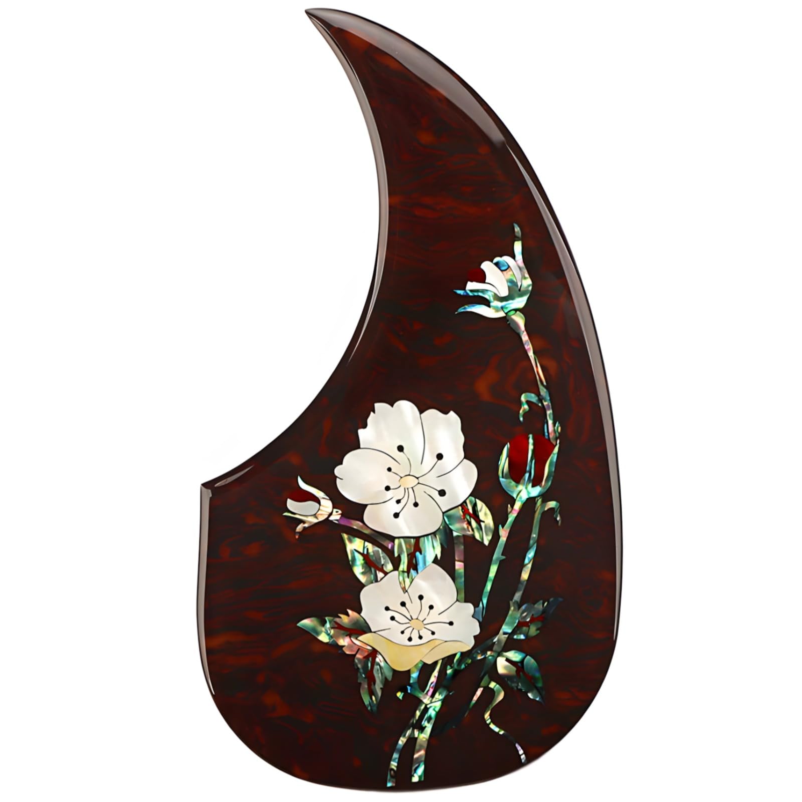 Battipenna per chitarra acustica, piastra protettiva adesiva in PVC con design madreperla, per chitarra folk, decorazione a conchiglia, accessori musicali