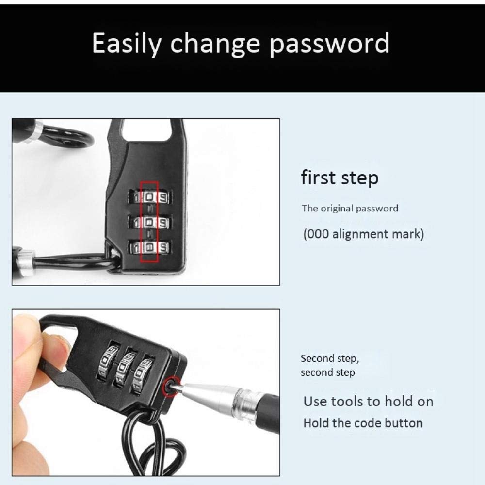 Kettenschloss, Fahrraddiebstahl -Schlosskette, Fahrradschloss Fahrradschloss Pordgerät Antilebige Nummer langes Federdrahtfahrradfahrradzubehör Bykly Lock Bicycle Lock
