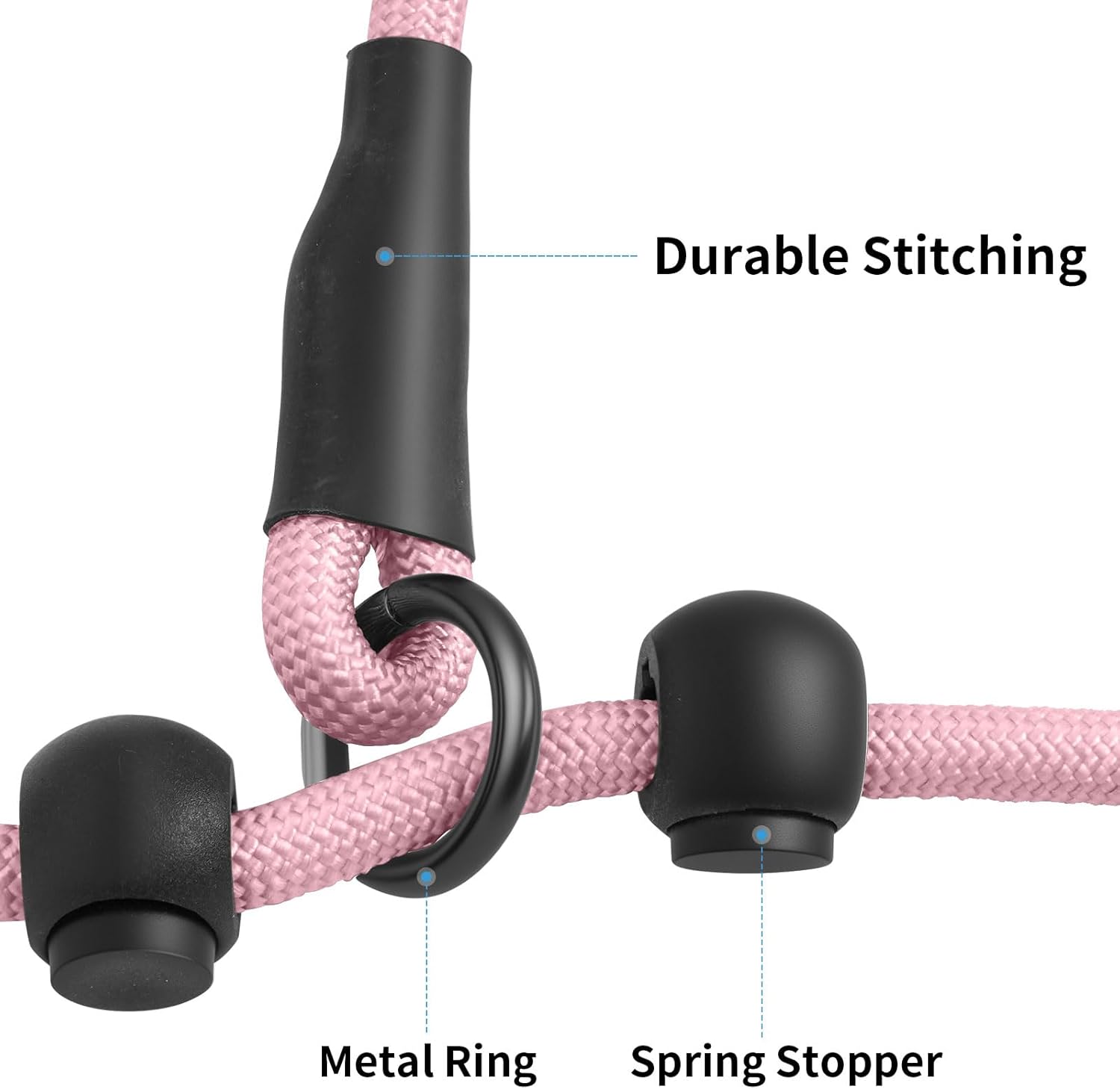 Kazazoo Slip Lead Dog Leash, Hands-Free No Pull Training Leash with Padded Handle for Medium Large Heavy Duty Dogs, Gradient Pink