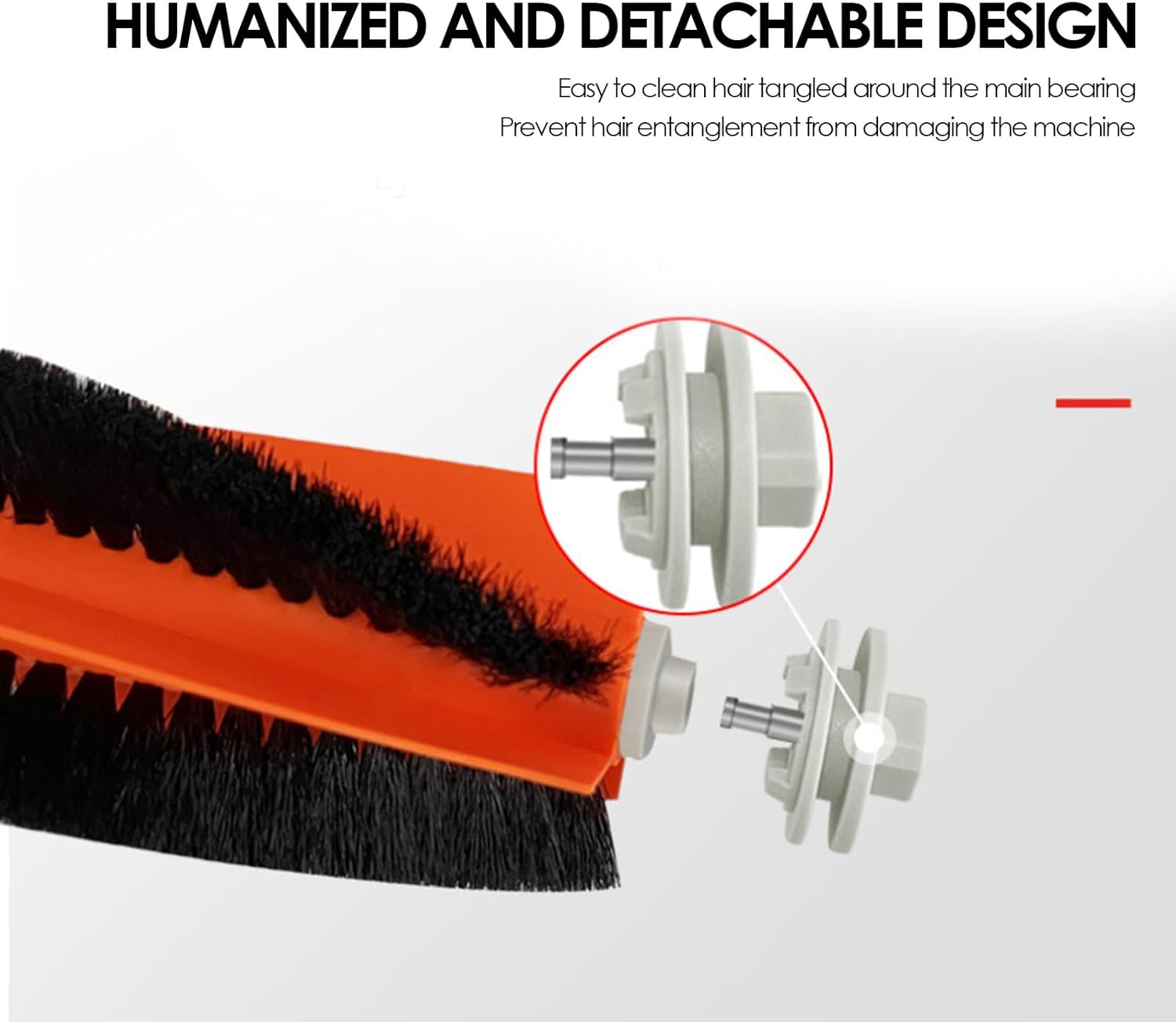 HEEPDD MIJIA 7-Piece Robotic Vacuum Replacement Parts Set, Main Brush, Side Brush, Filter, Brush Cover, Cleaning Comb for Robot Vacuum
