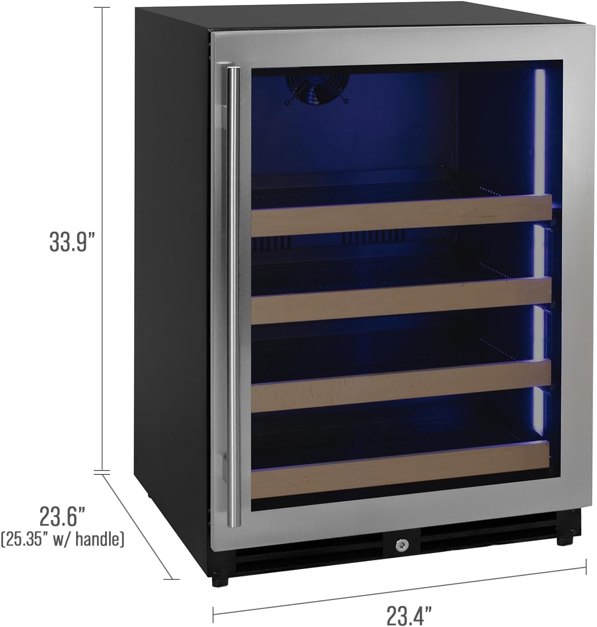 Allavino VSBC24L-SSR 24" Wide Reserva Series Stainless Steel Right Hinge Beverage Center