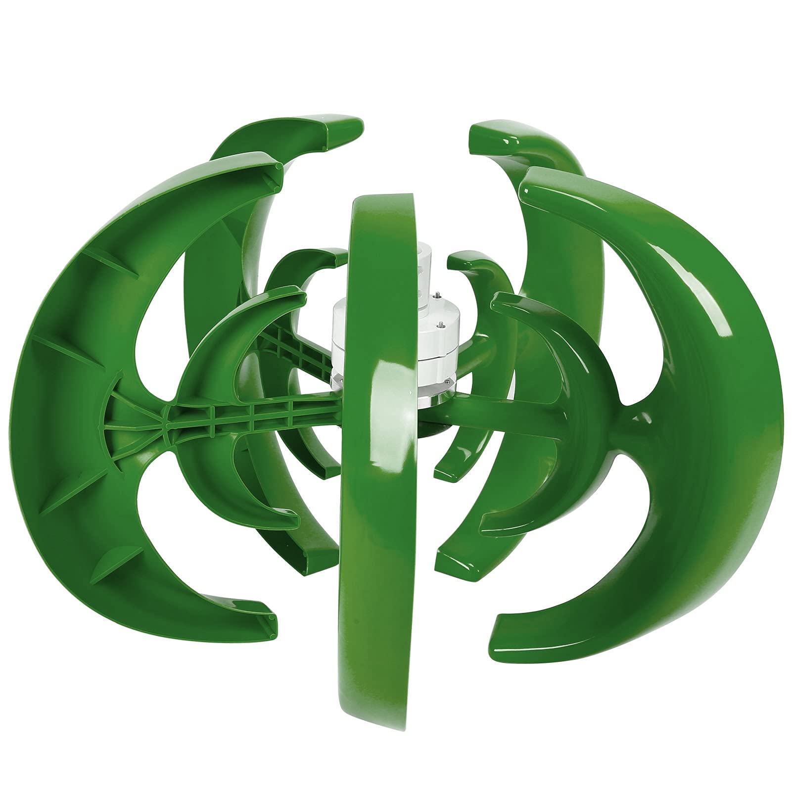 Akozon Kit de Turbina Eólica, Linterna con Ejes Verticales, Generador de Energía de 5 Aspas, Piezas de Productor de Electricidad, Accesorios Profesionales de 800W (12V)