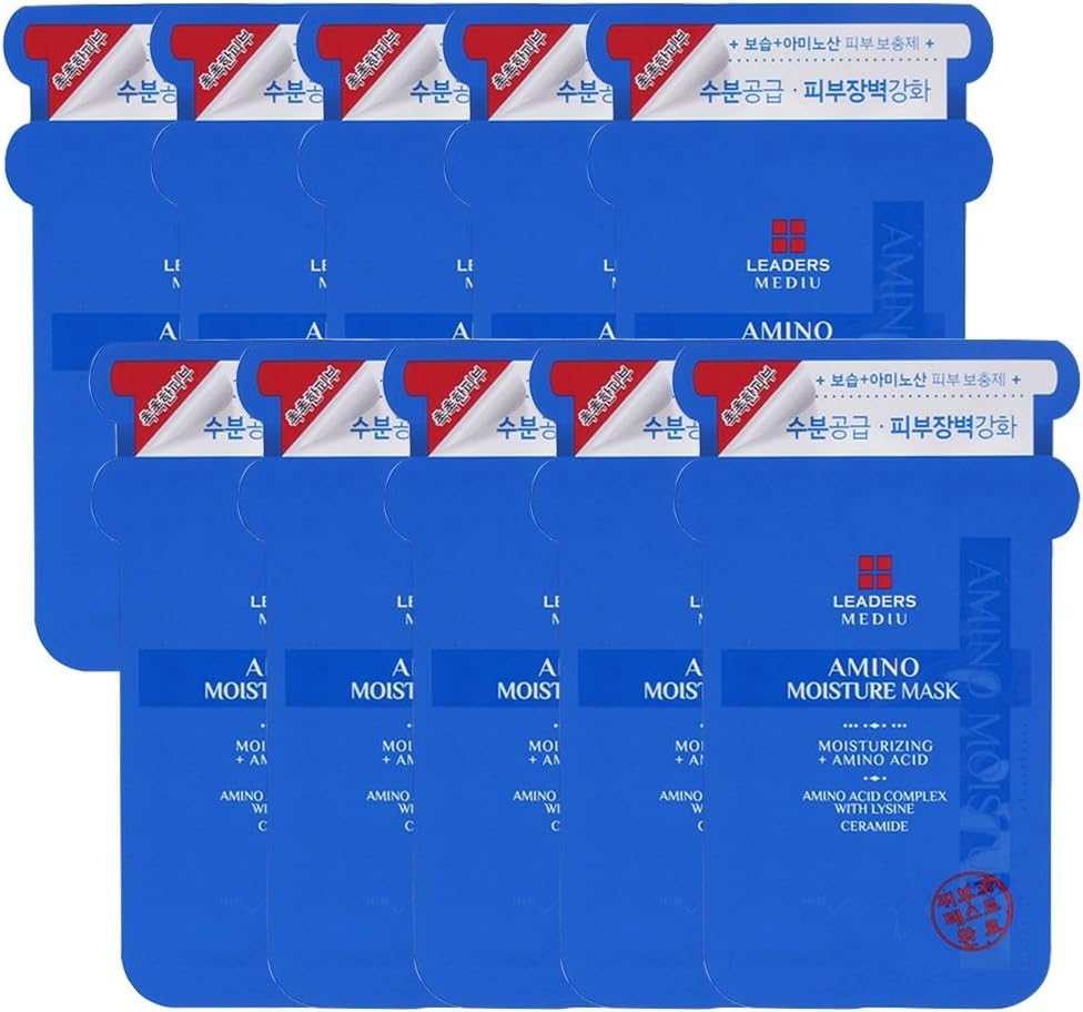 Leaders Mediu Amino Moisture Mask, 25mL/0.85 oz, Pack of 10
