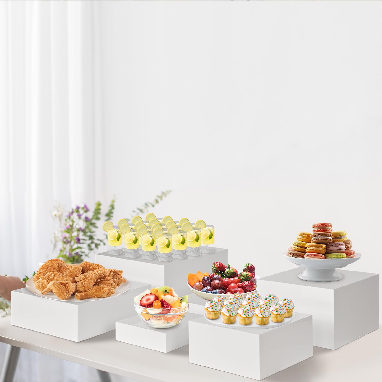 Order Food Display Wedding Food Tray Displays Pressed Flower Resin Display Tray | Resin