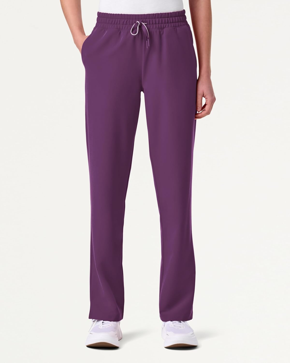 Jaanuu UltraLAST Essential Performance Women’s 6-Pocket Scrub Set – 4-Way Stretch, Adjustable Waist, Top & Pants