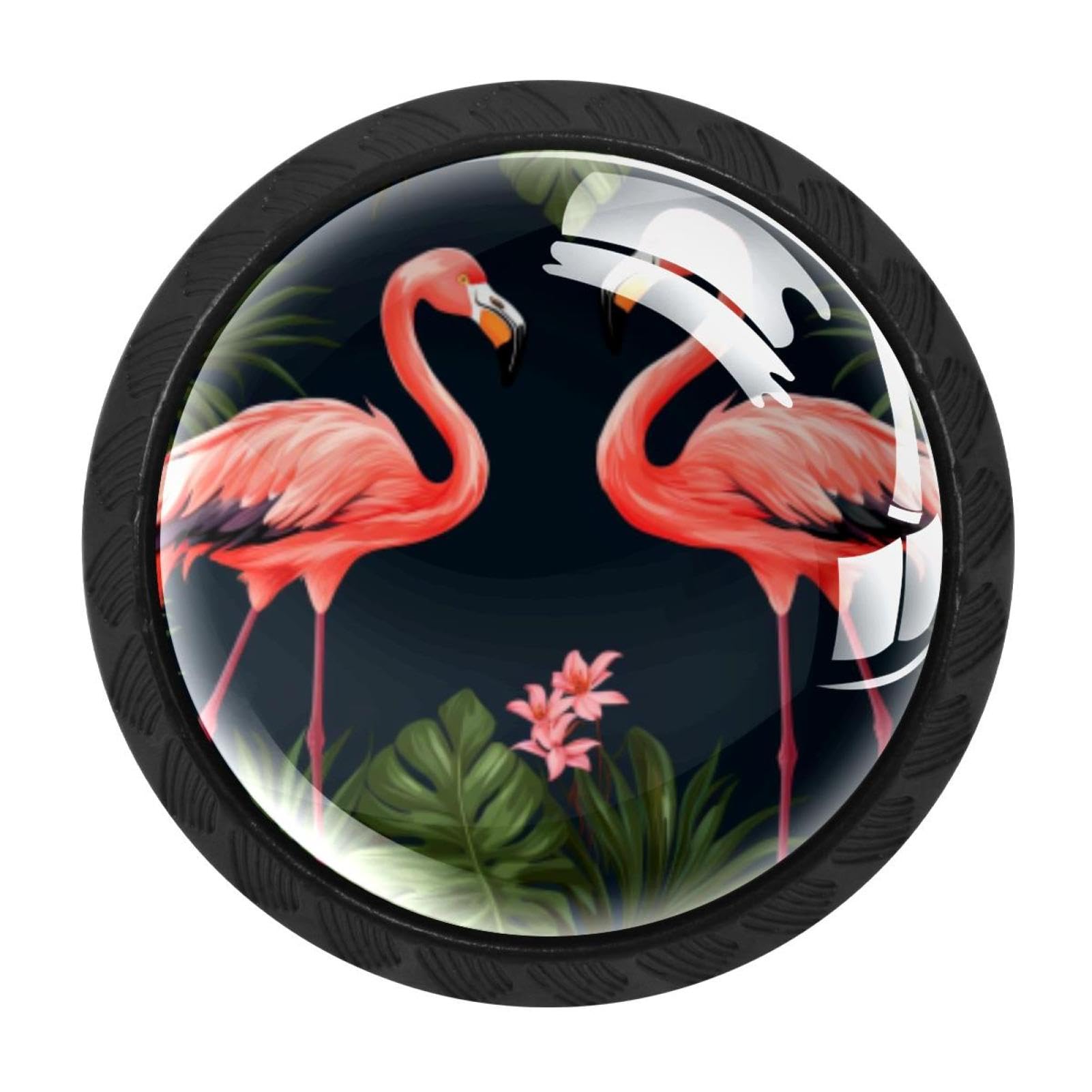 Chenzzzz Multicolored 04 4 Pack Flamingo Rainforest Kitchen Cabinet Knobs Drawer Knobs Door Dresser Handles For Personalized Gifts Great For Any Occasion