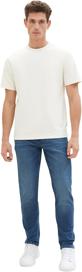 TOM TAILOR Herren Jeans Comfort Straight Fit - Bequemer Stretch-Denim, 5-Pocket, Mittlere Bundhöhe