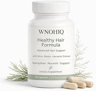 Healthy Hair Formula for Women – Hair Growth Supplement with Silica & Horsetail Extract – Vitamins for Healthy, Thicker Looking Hair – Non-GMO & Gluten Free – 30 Day Supply (white)
