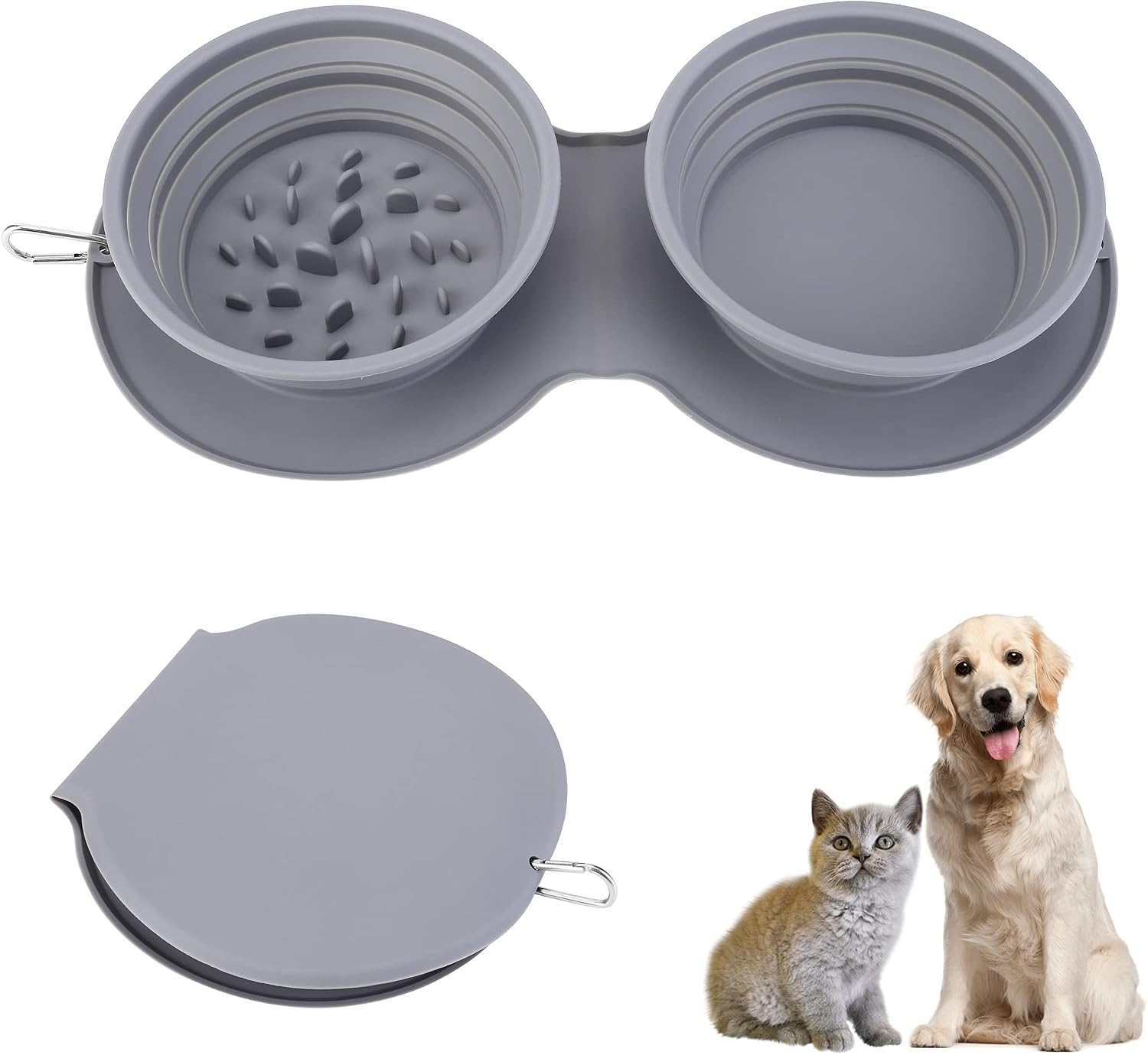 Mogoko Slow Feeder Dog Bowls Silicone Dog Food Eating Bowl Fortable with Non-Toxic No Choking Healthy Design Bowl Non Skid Spill Proof…