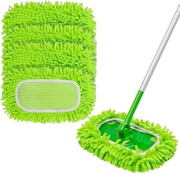 Microfiber Mop Pads Compatible with Swiffer Sweeper 4 Pack Dry Sweeping Cloths & Wet Mopping Cloths Washable Wet Pads Refill for Mopping Floors