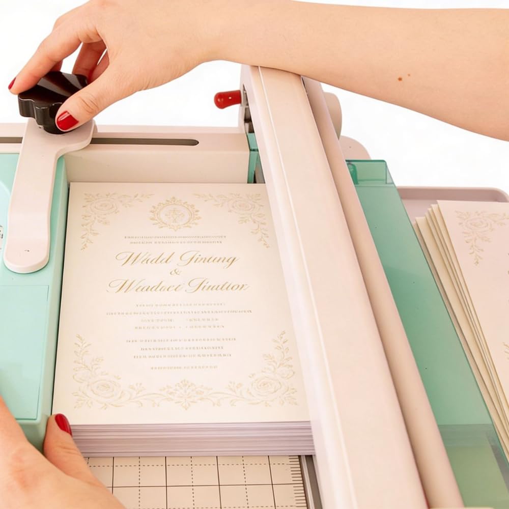 Craftelier Papierschneider, A4, 30 cm, präziser Schnitt bis 400 Blatt, professionelle industrielle Schneidemaschine mit doppeltem Sicherheitssystem und verstärktem Stahlrahmen für große Arbeiten