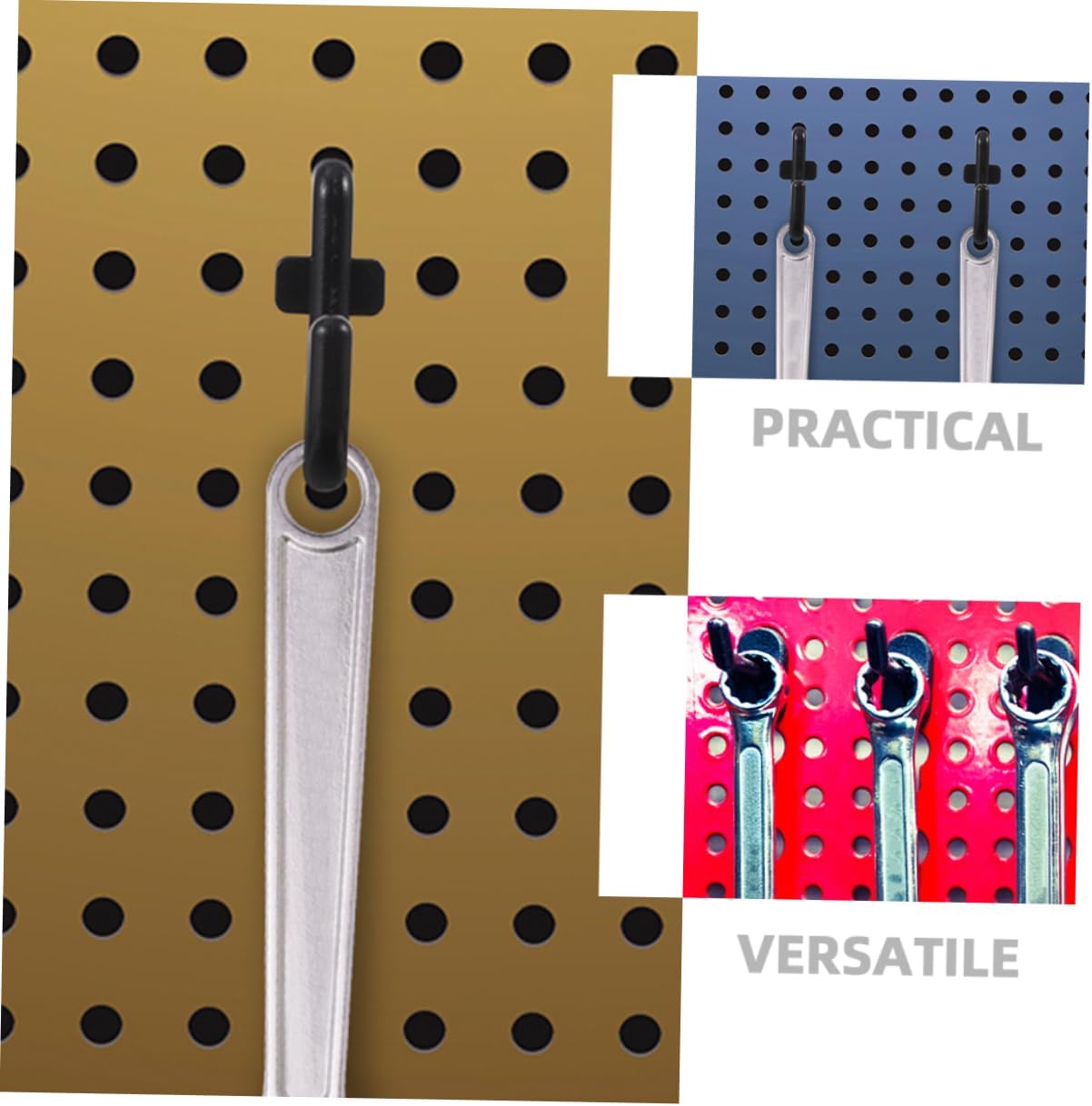 Ciieeo 80pcs Plastic Pegboard Hooks for Utility Display Wall Storage Hangers for Garage Organization Easy Installation Tool Accessories