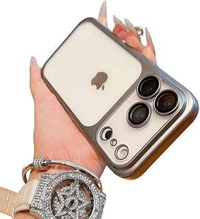 iPhone 17 Pro 用 ケース カメラレンズ保護カバー付き マット仕上げ 半透明 クリア アイフォン17pro 対応 カバー ハードケース 耐衝撃 カラフル,グレー