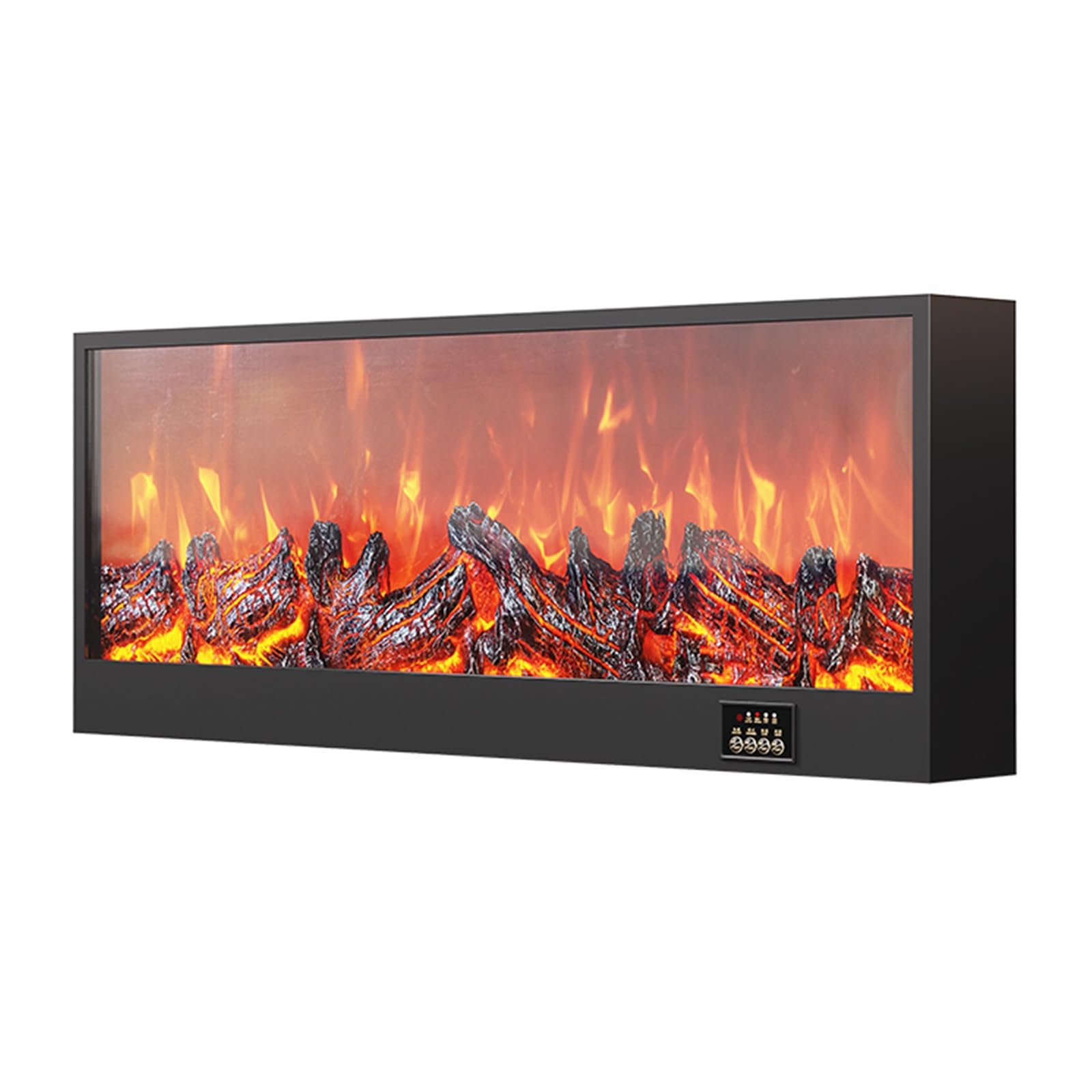 Chimenea Eléctrica Insertable, Chimenea de Leña Independiente, Control Remoto, Intensidad de Llama Ajustable, Sin Calefacción(140x50cm)