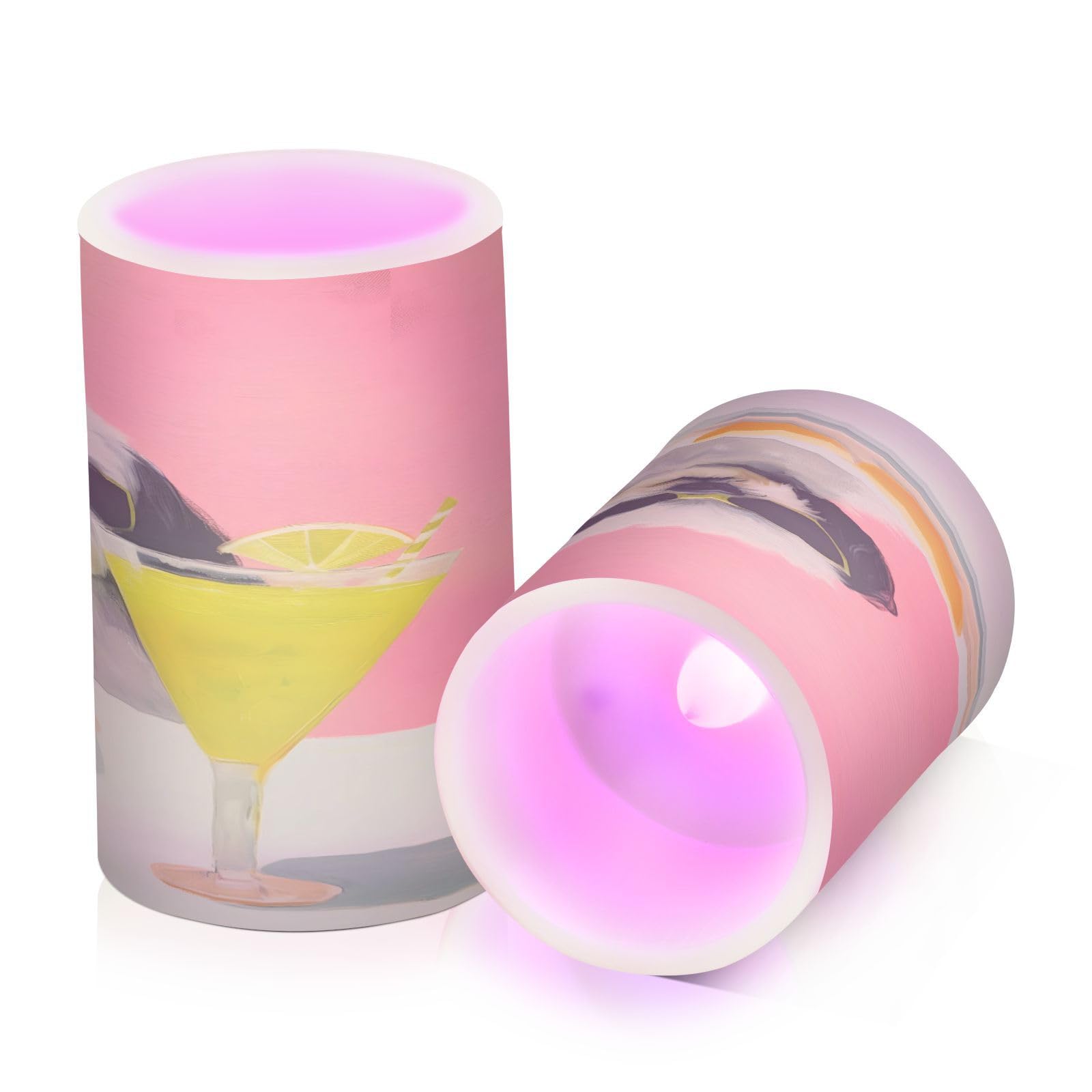 ALAZA Dog (44) Flickering Flameless Candles Battery Operated with Remote Timer,Tea Light Candles LED Pillar Votive Candles Set of 2 for Outdoor Indoor Decorations