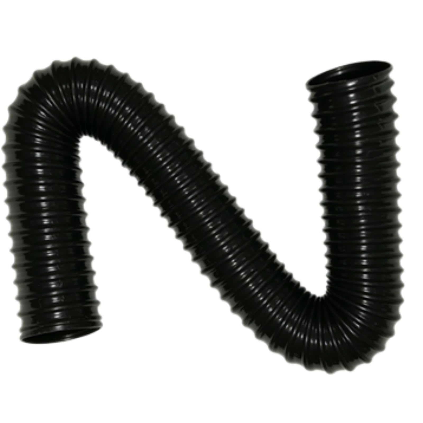 Black PU Collection Hose 180mm ID 1m 0.63-2mm Wall for Inrial Vacuum Extractor(1.2mm)