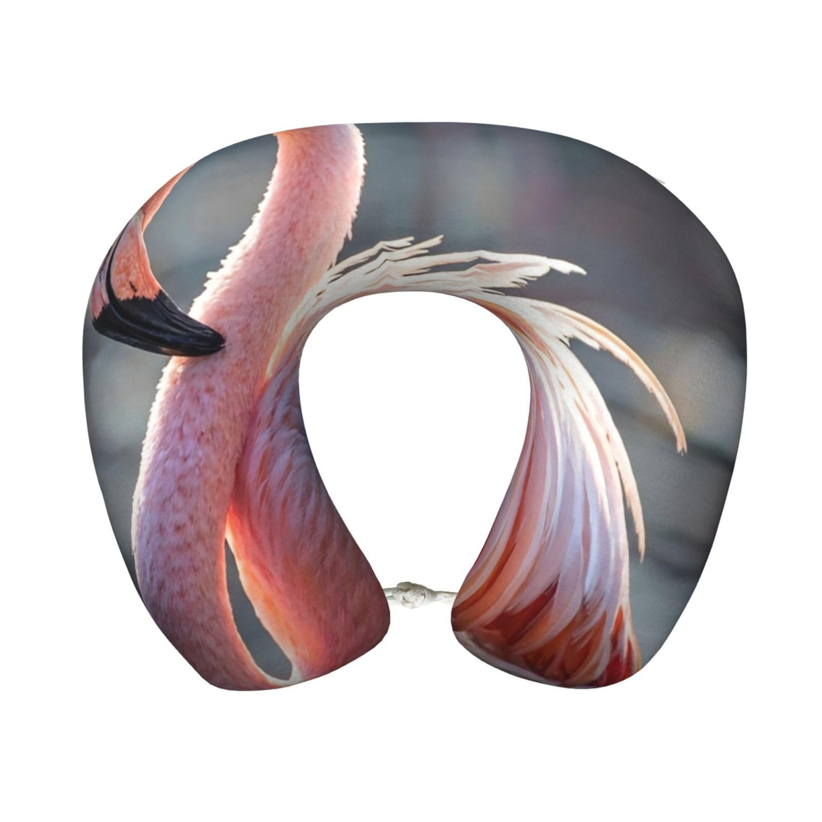 Neck Pillow Memory Foam Contour Pillow Flamingo Travel Pillow for Sleeping Comfortable U Shape Pillows for Traveling Car Headrest Home Office Fits Most Neck Sizes