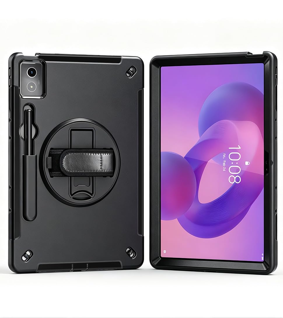 Junfire Protective Case for Lenovo Idea Tab Pro 12.7 inch 2025,Black