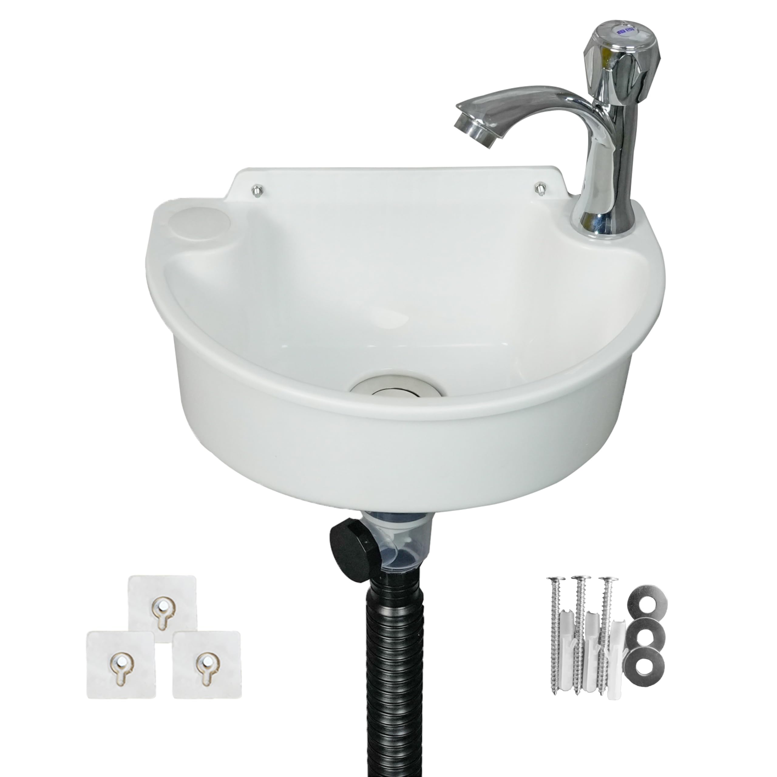 10 RV Bathroom Sinks That Will Make Your Travels More Comfortable 9 Shawoo Mini Wall-Mount Sink